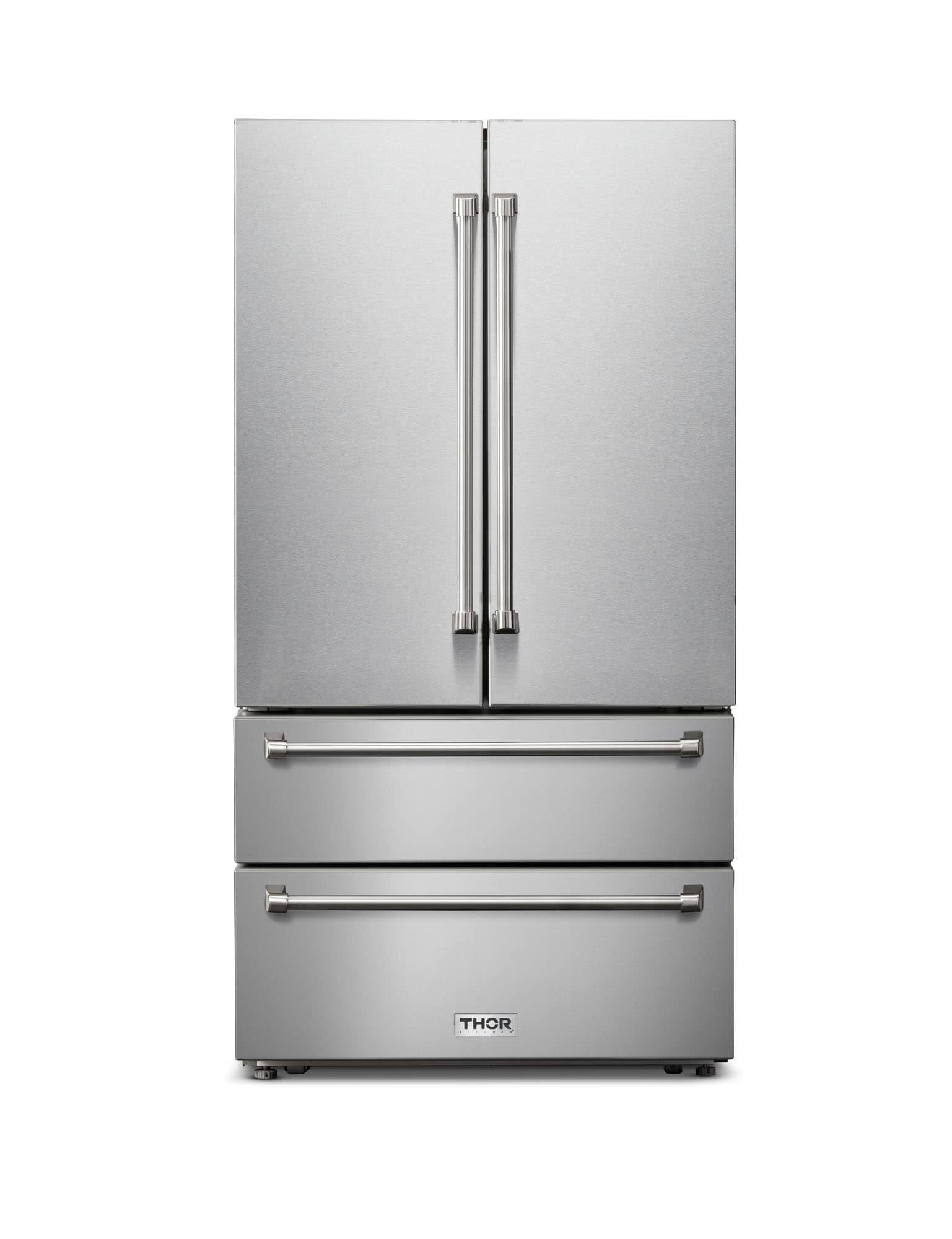 Thor Kitchen 36" Professional French Door Refrigerator Stainless Steel, TRF3602