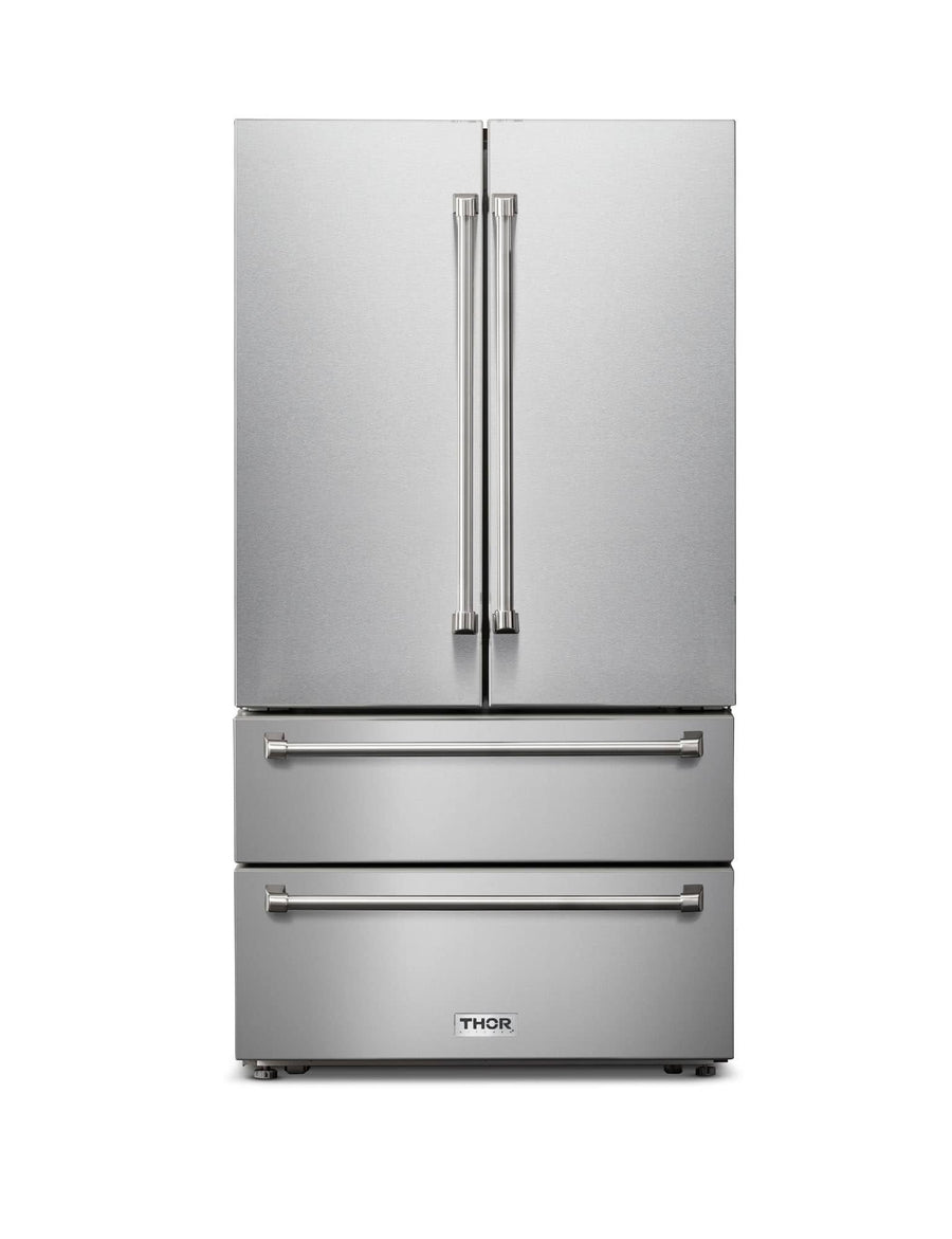 Thor Kitchen 36" Professional French Door Refrigerator Stainless Steel, TRF3602